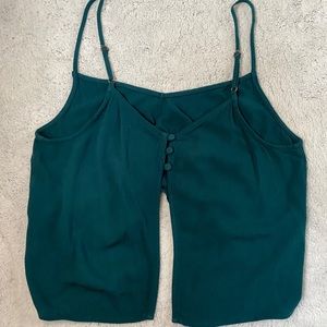 Kendall & Kylie Size M Open Back Teal Crop Top
